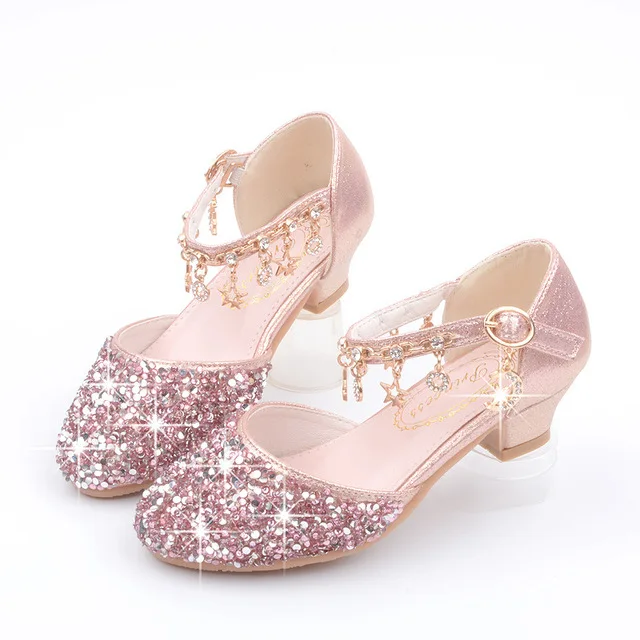 

kids party shoes Sequin kids Girls Princess Party Dress for Pageant Children Wedding flower girl wedding shoes