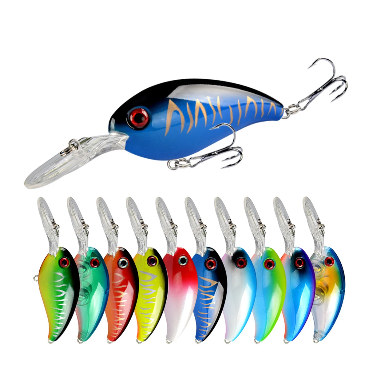 

3D High Simulation Eyes Aritificial Hard lures Plasitic Fishing Swimbait 100mm 14g Fishing Bass Lure, Colorful