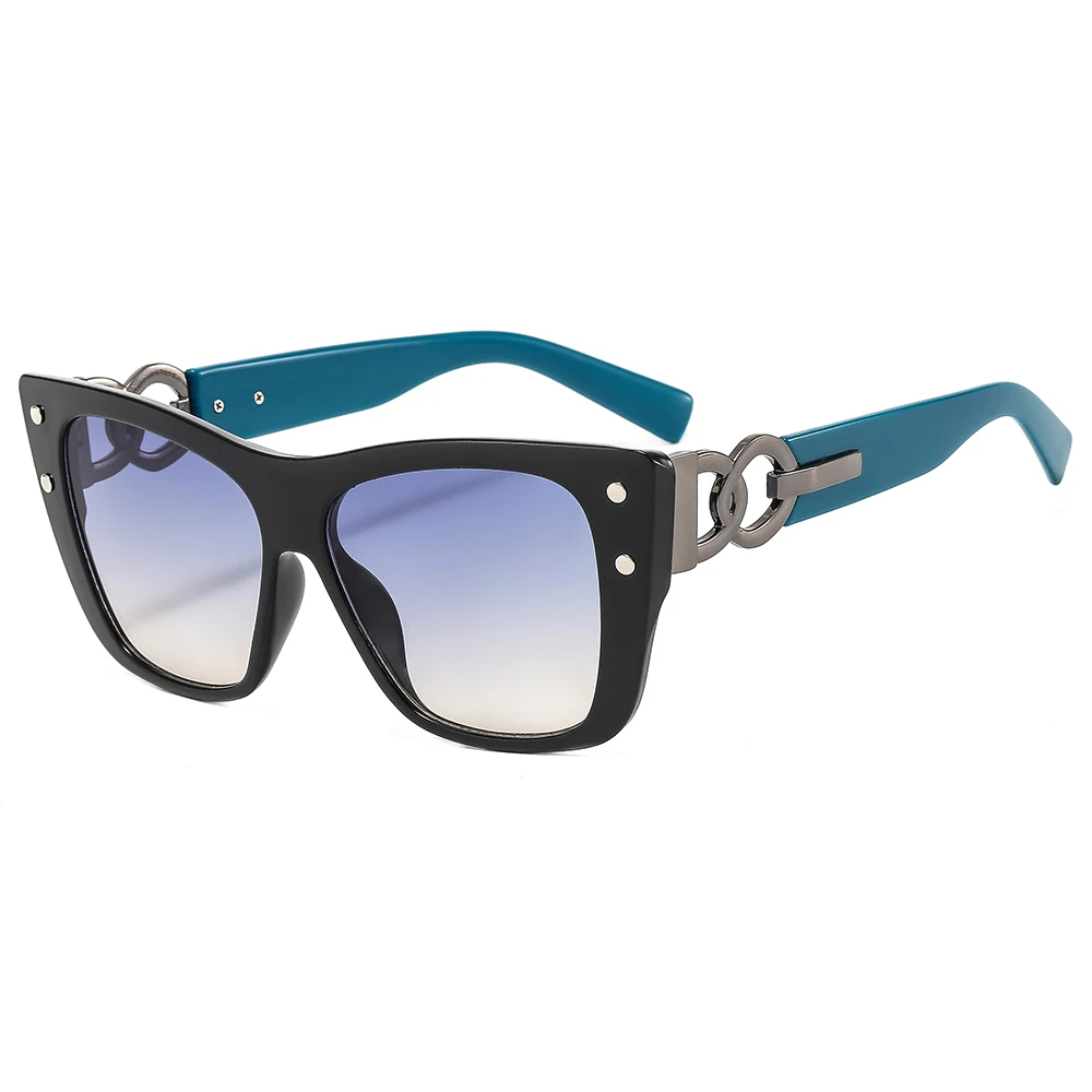 

925 Unique anti uv400 one lens women fashion frame shades Sunglasses