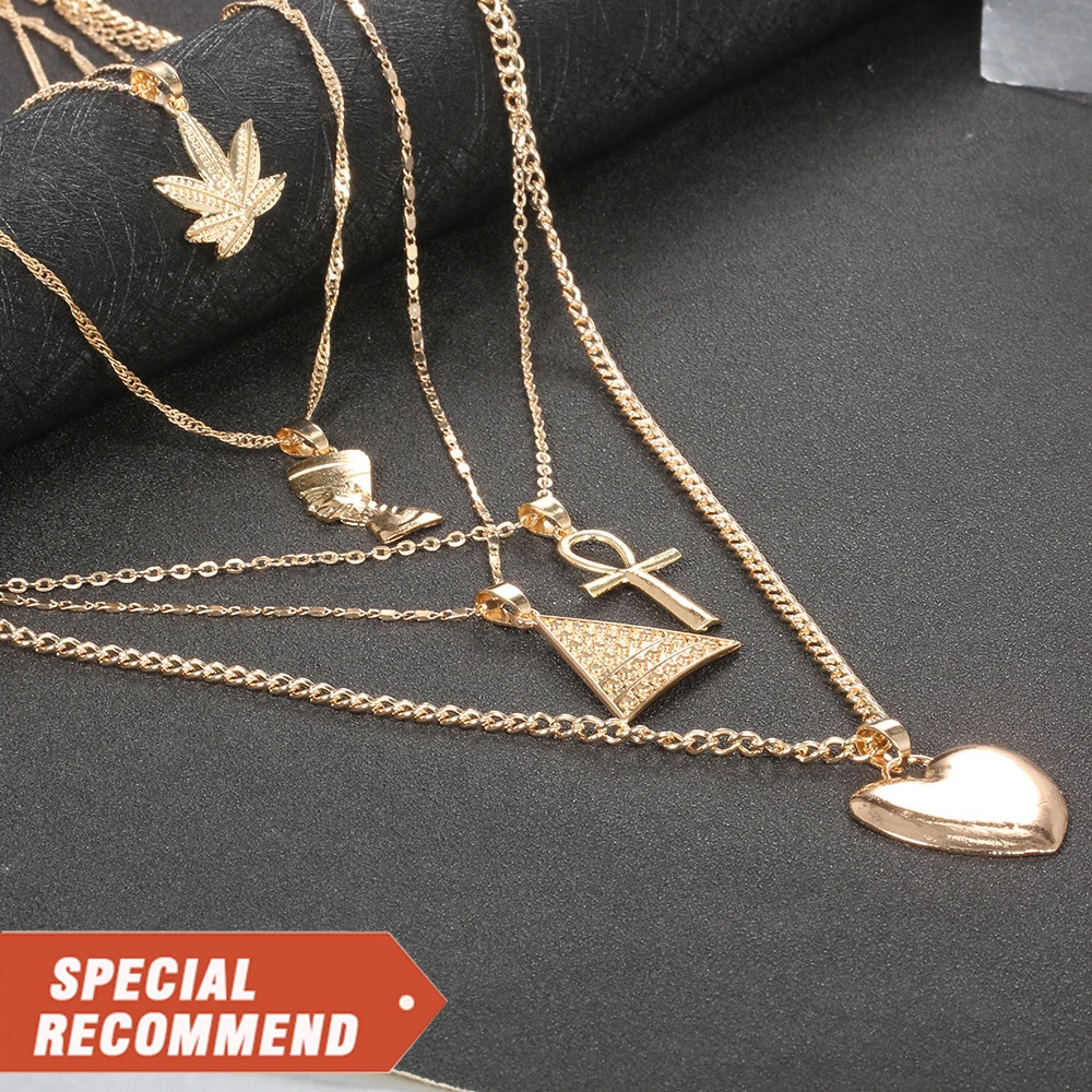 

Wholesale high quality Fashion gold cross egypt necklace For Women