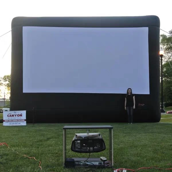 20ft 24ft Tv Projector Outdoor Oversized Air Inflatable Movie Screen ...