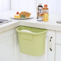 

Large simple kitchen countertop trash can Cabinet door hanging uncovered household plastic bucket bedside storage bucket