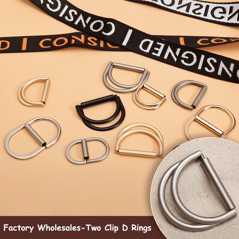 

Excellent Quality Custom D Shaped Buckle Ring For Bag Fittings Double D-Ring, Gold, shine silver, gun metal, antique color...etc