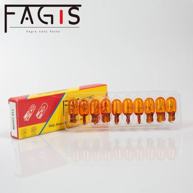 Fagis w5w t10 194 12v 5w Natural amber car lamp Instrument lights auto bulb