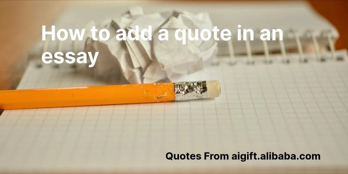 how to add a quote in an essay