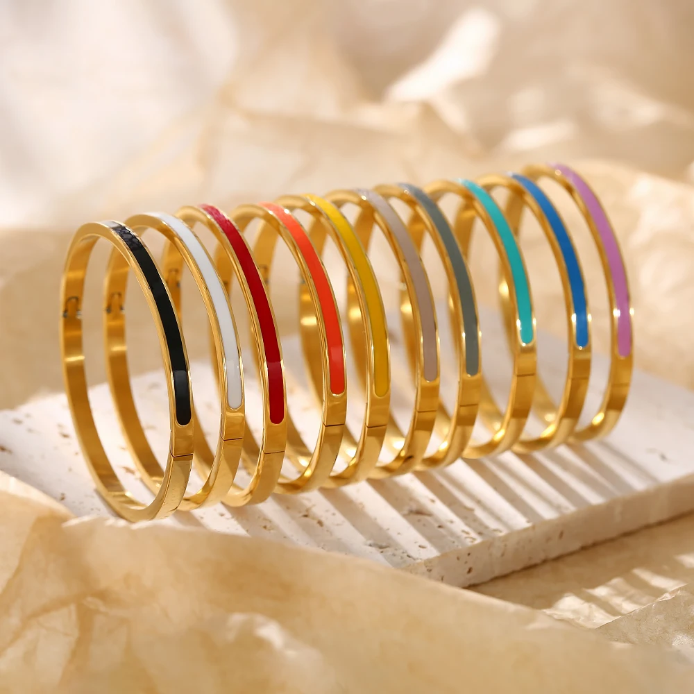 

Xixi New Arrival 18k Gold Accessories Ladies Women Waterproof Jewelry Stainless Steel Jewelry Bracelet Bangles