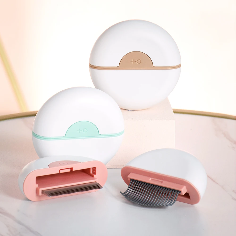 

2 in 1 easy cat shell massage comb pet hair removal grooming hair shedding brush