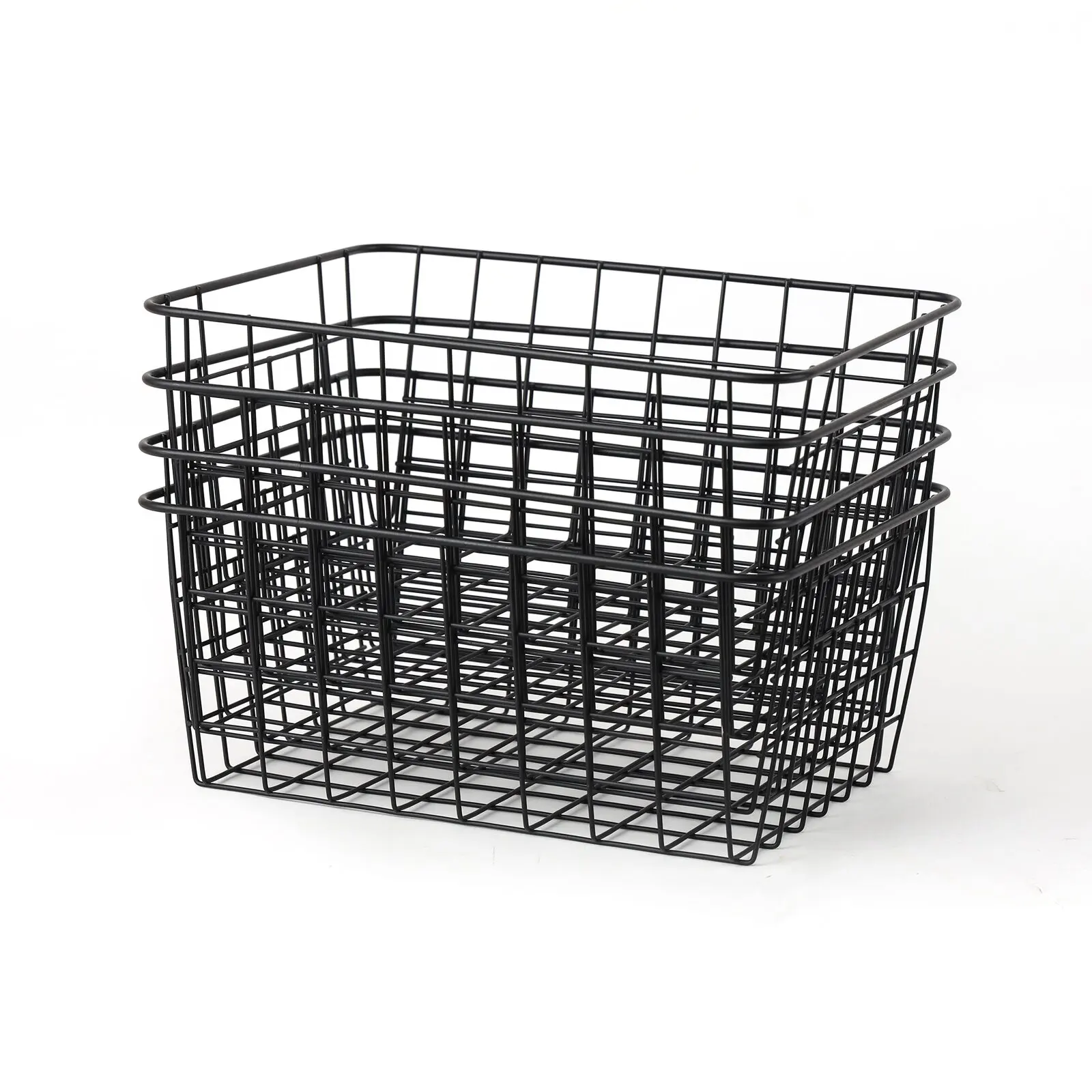 

Wholesale 4 PCS Iron Mesh Basket Metal Wire Storage Baskets for Living Room Kitchen Cabinets Bathroom Desktop Closets, Black,white,gold,rose gold