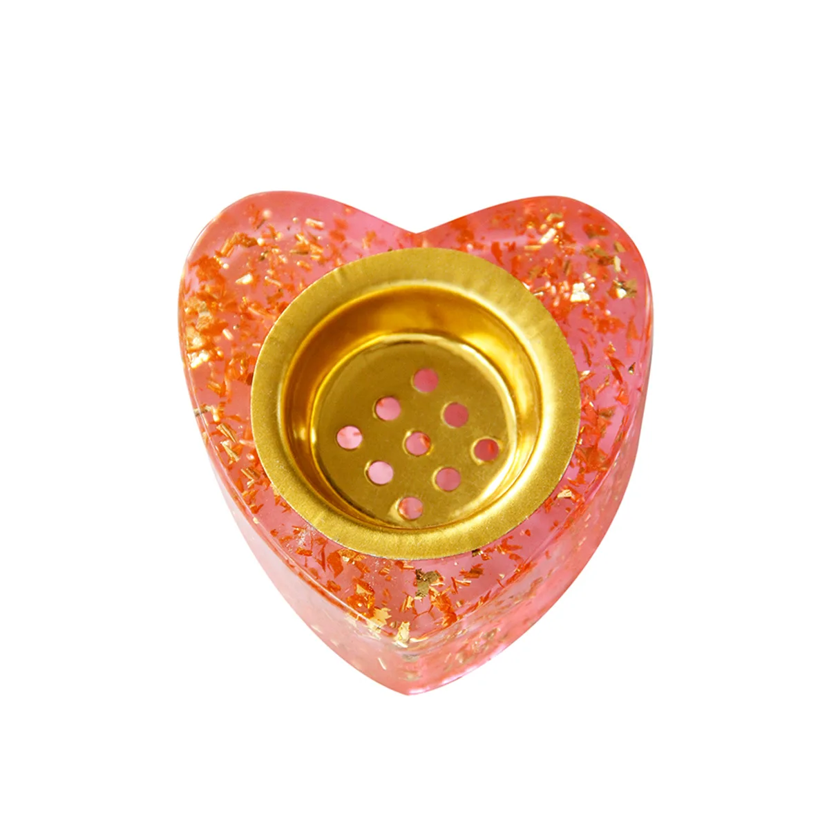 

Lovely romantic love heart-shaped resin incense burner censer for home decoration, Pink