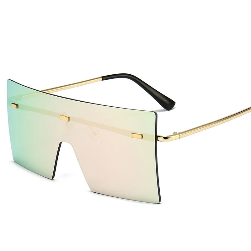 

2021 Shades Oversized Sun Glasses Trendy Rimless Lady Fashion Newest Sunglasses