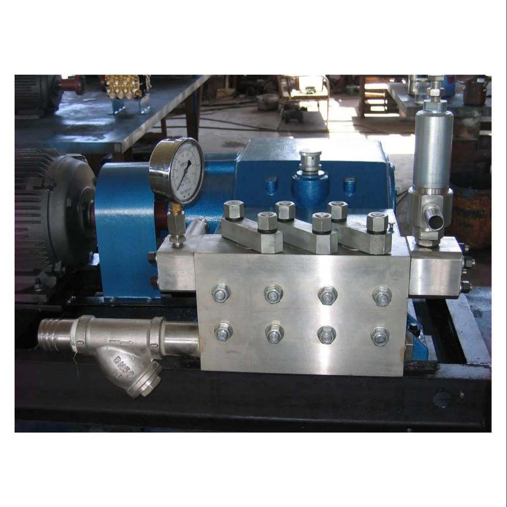 High Pressure Ram Pump Triplex Plunger Pump 300 Bar Water Injection