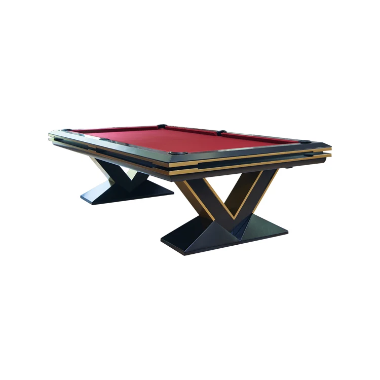 
2019 New arrival private customized 9ft pool tables with V shape legs 
