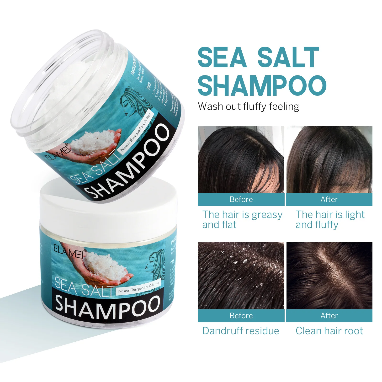 

Private label Natural Sea Salt Shampoo Hair Care Exfoliator Scalp Scrub For Dandruff