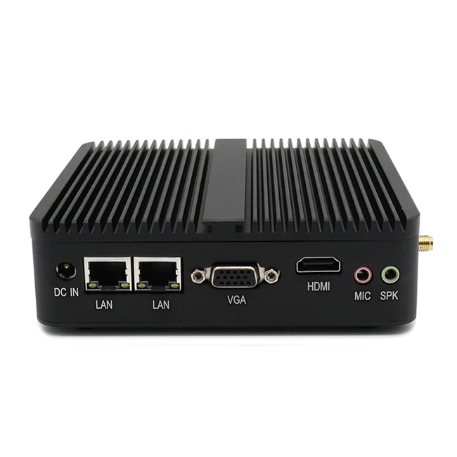 

Small fanless embedded computer with dual lans dual coms intel baytrail quad core mini pc J1900