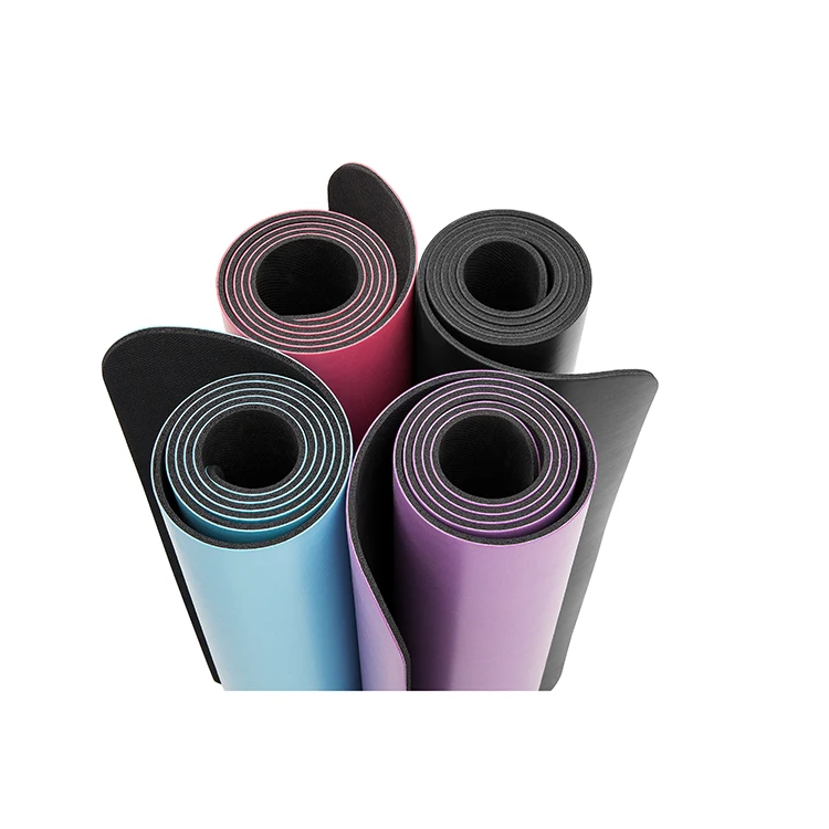 

Gym Exercise 5mm Eco-friendly Non-slip Natrual Rubber PU Yoga Mat, Customized color