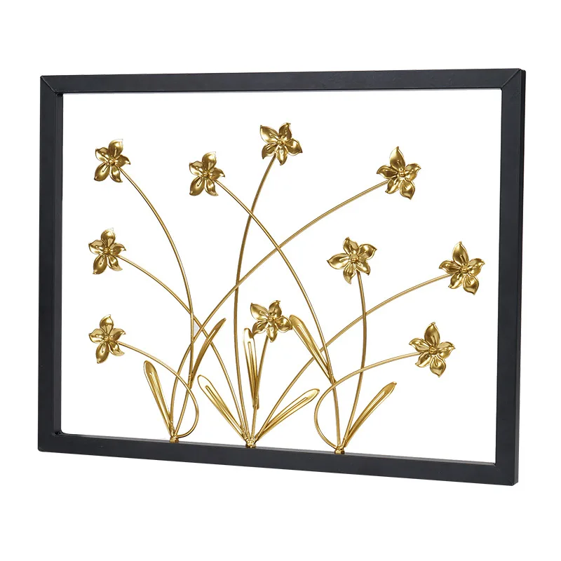 

Wall Decoration Background Wall Pendant Simple Flowers And Plants Modeling, Gold