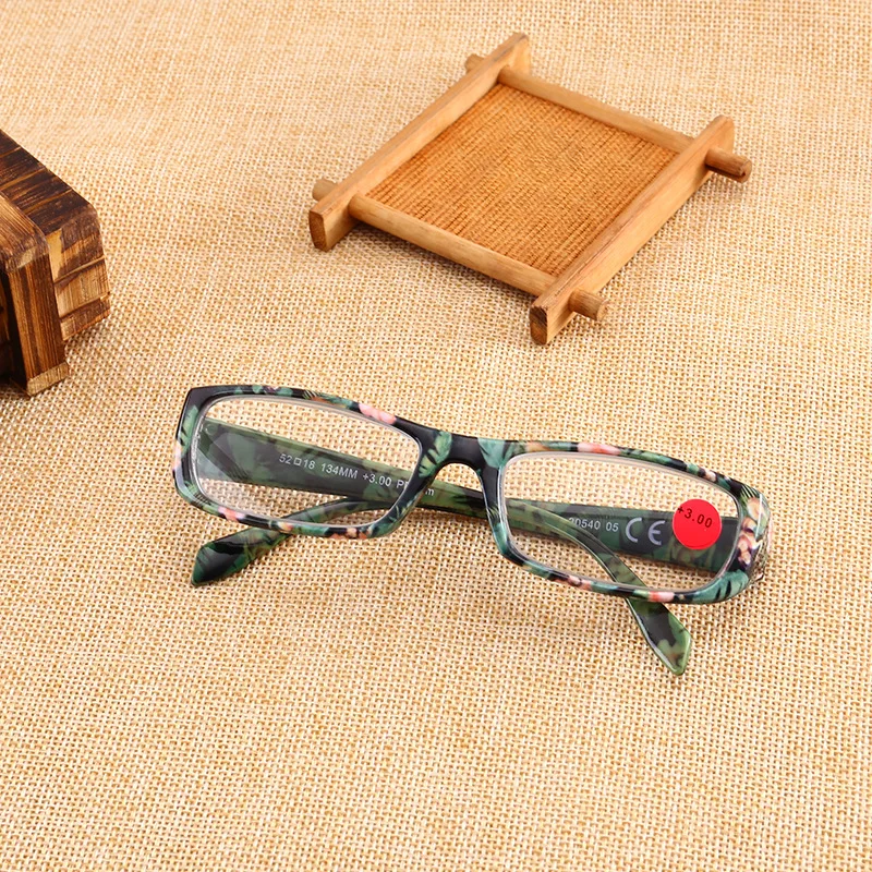 

UNOC Trendy Flower Pattern Mens Designer Eye Wear Reading Glasses Women Men Reading Glasses, Picture