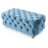 Tufted Velvet sofa footrest Rectangle Acrylic Legs Wooden Ottoman Bench