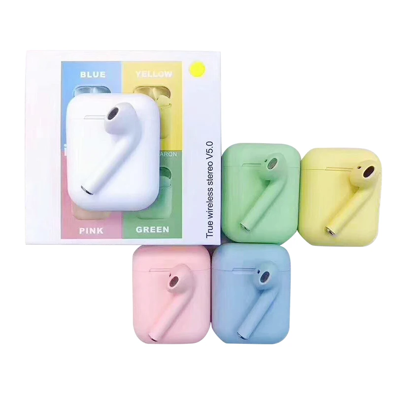 

JINMS i12 Macaron TWS Earbuds Free Sample InPods 12 True Wireless Stereo 5.0 Earphone with Charging Bank