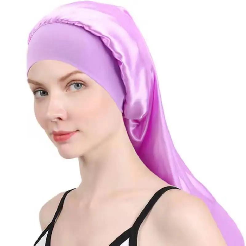 

Satin Sleep Cap for Long Hair Extra Long Bonnet for Braids Hair Loose Cap Bonnets for Women Dreadlocks Curly Hair Soft