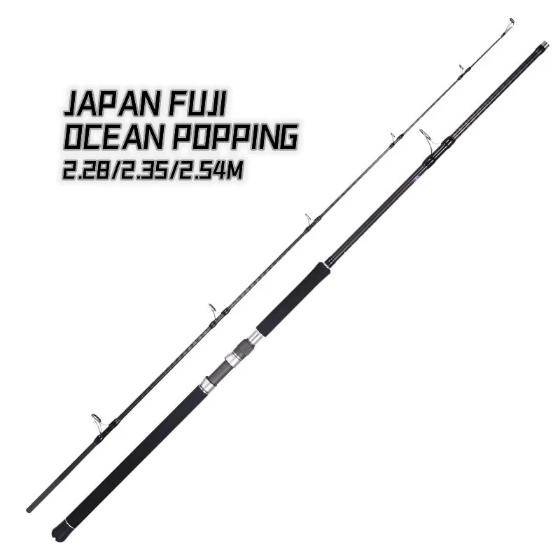 Japan FUJI High Quality Pesca Carbon Fiber Popping rod Trolling Saltwater Slow Jigging Spinning Pole Bait Casting Fishing Rods