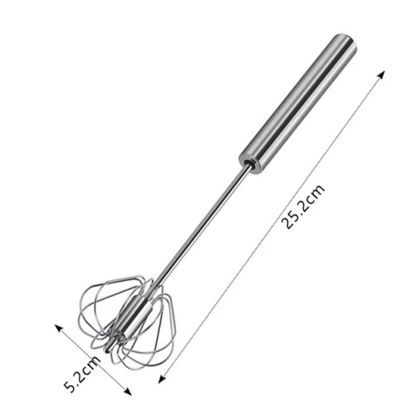 

Egg Beater Stainless Steel Semi-automatic Egg Beater Manual Small Household Push-Type Semi-Automatic Eggbeater