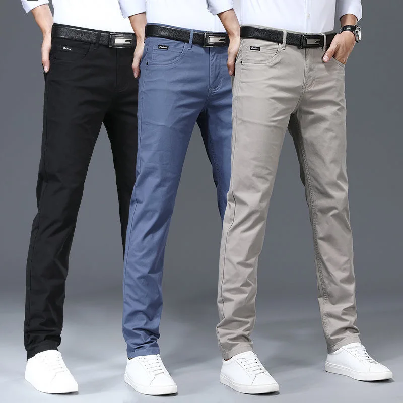 

Men's new fashion pants Spot Men's sweatpants Casual elastic jogging sports solid bag pants fall casual men trousers