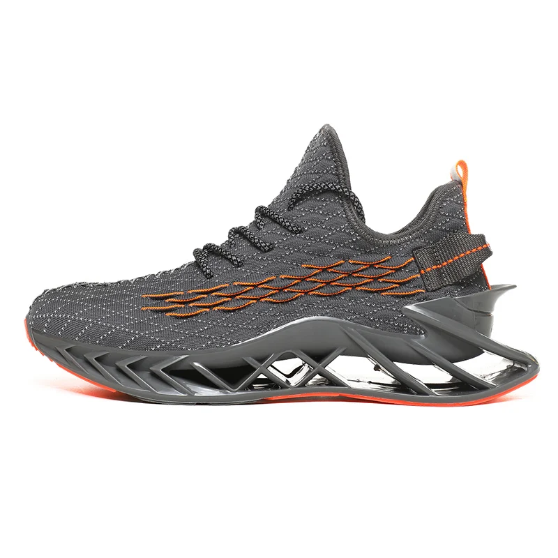 

Trendy Couple Sports Shoes Latest Fashiontrend Unisex Blade Shoes Youth Light-weight Noctilucent, Black-red;grey-orange;white