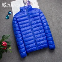 

High Quality Warm Packable Ultralight Blue Quilted Winter Jackets Black For Men