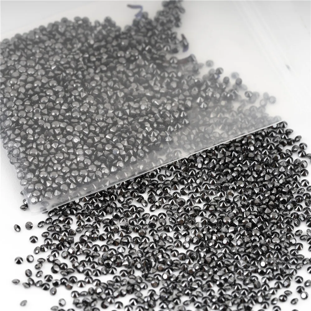 HanYu Factory Price Melee Size Black Moissanite Diamond Fully Stock Loose Moissanite Melee Gemstone for Watch