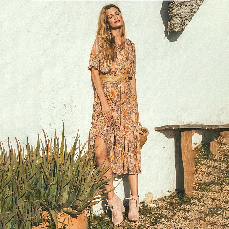 
2020 summer New Fashion plus size Casual Dress women with Floor Length 