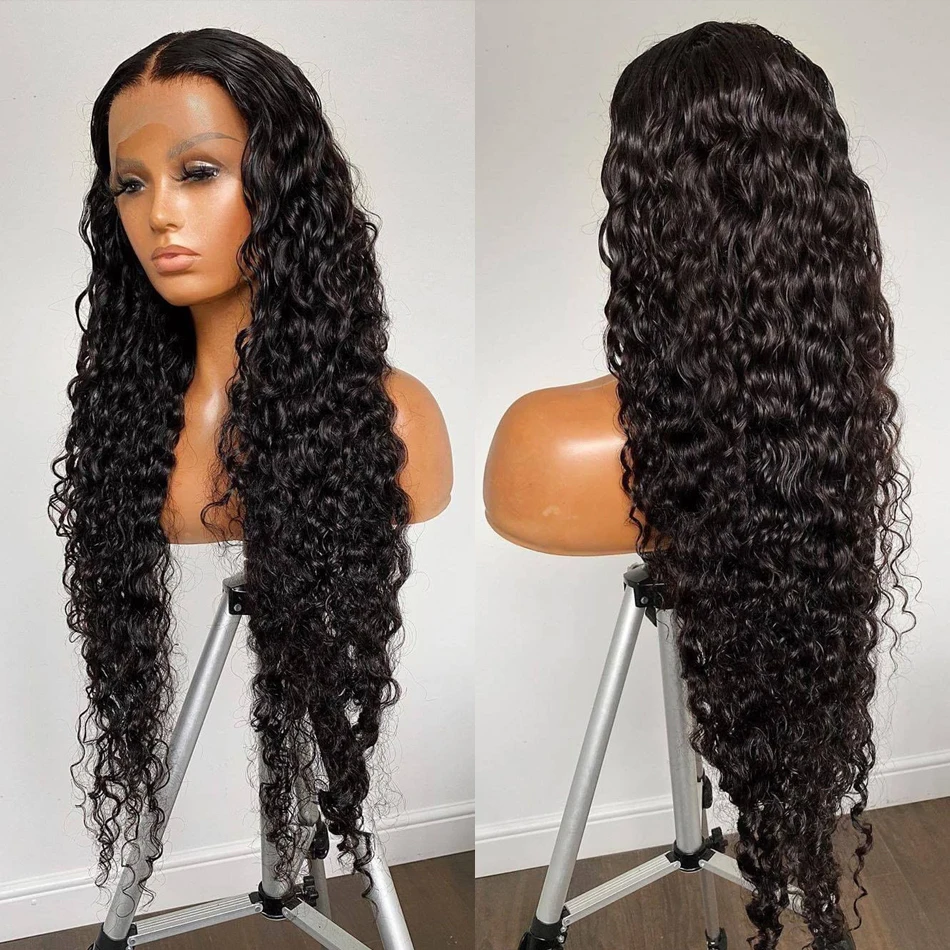 

Natural Long Raw Brazilian Curly Cuticle Aligned Lace Front Wig Pre Plucked Unprocessed Wigs Human Hair Lace Front