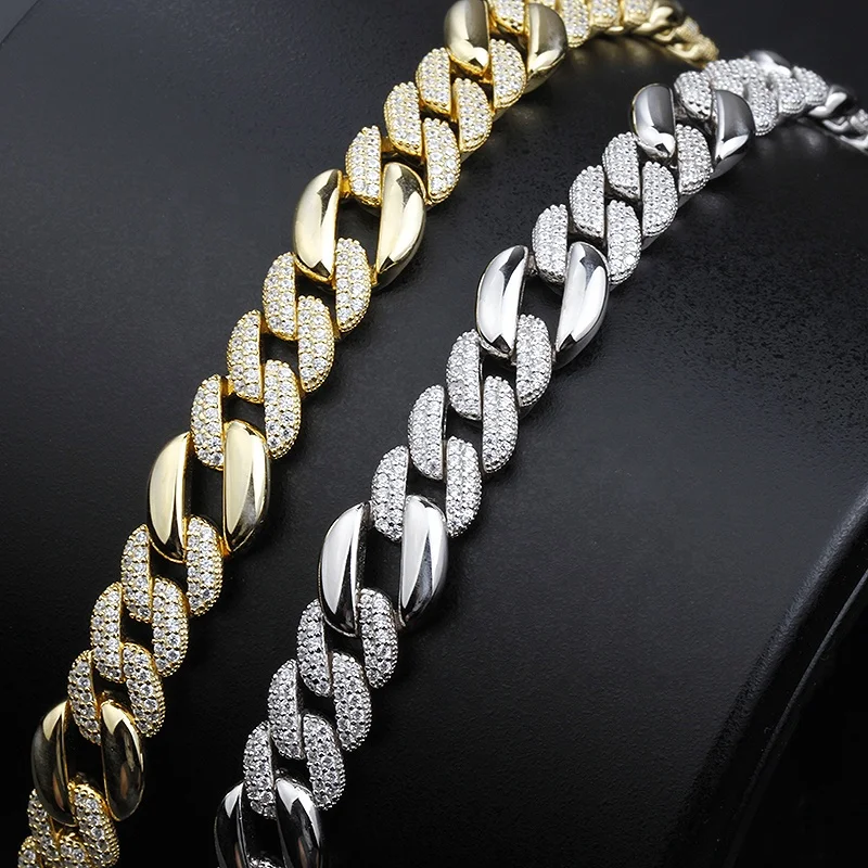 

2021 Fashion new jewelry 18k Gold cuban link chain charm Bracelets design jewelry for men bracelet women
