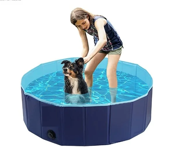 

Portable plastic pet bath tub,inflatable dog pool outdoors swimming pet pool