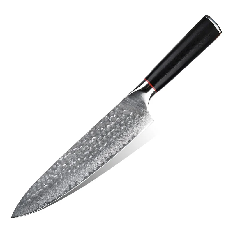 

Hot Sales Premium 8 inch Japanese vg10 67-layer Damascus steel kitchen chef knife with G10 handle