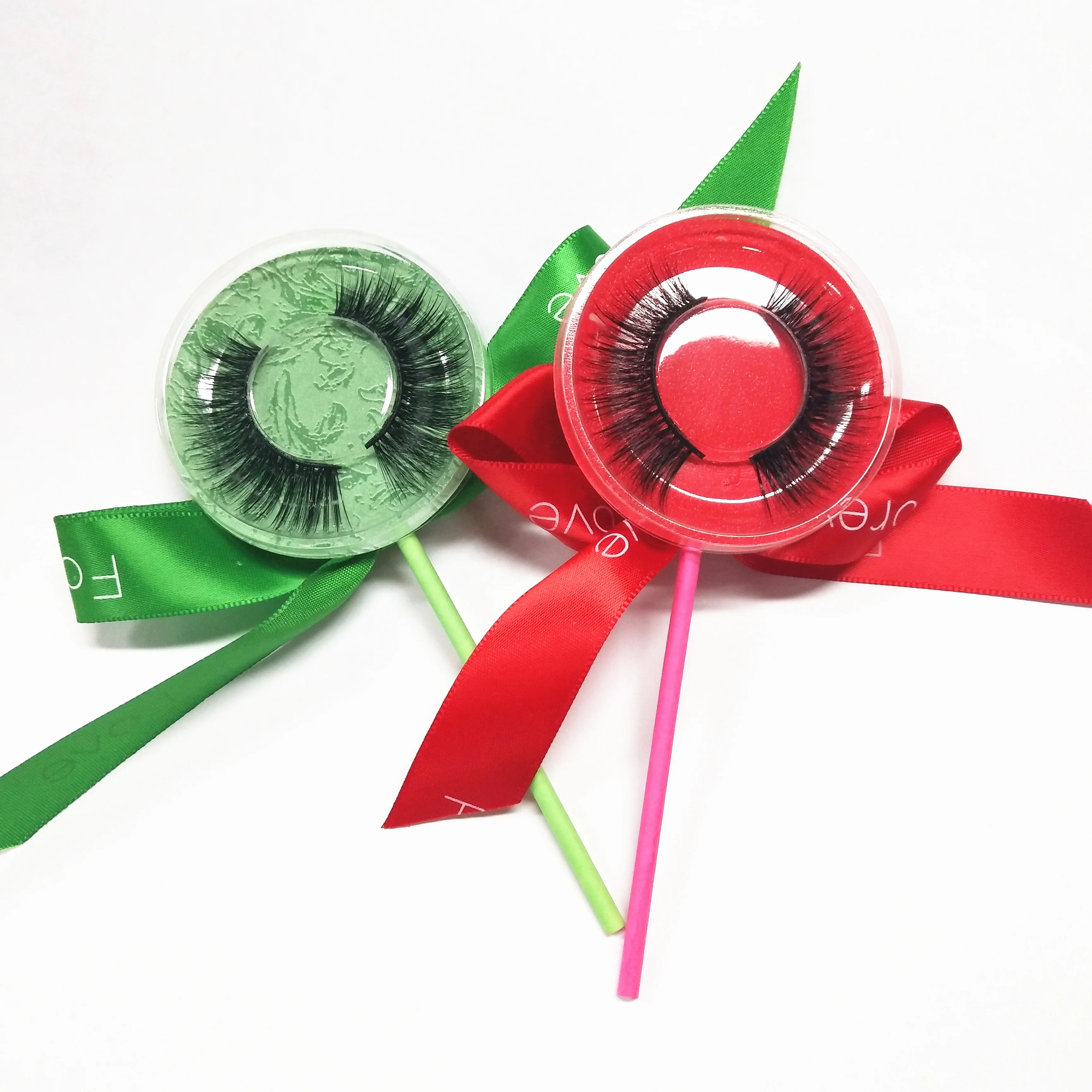 
Seashine Lashes Real Mink Lollipop Lashes Makeup Wispy False 5D Mink Eyelashes With Custom Box 