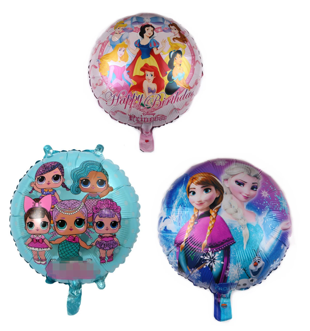 

Free Shipping Cartoon Minnie Frozen Ariel Snow White Balloon Birthday Party Balloons, Colorful