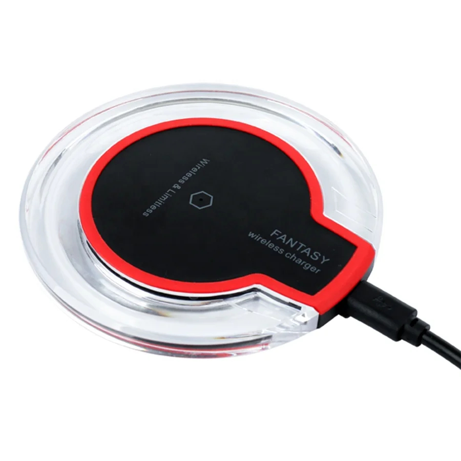 

Universal Crystal Qi Wireless Charger Pad With LED Light Compatible All Support Qi Technology Mobile Phone Wireless Charger