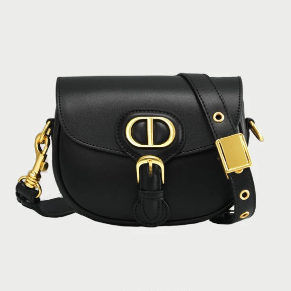 

2021Fashion real leather cross body bag saddle bag with metal buckle for women