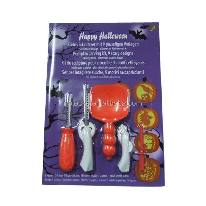 Hot Selling Halloween Decoration Gift Kit Pumpkin Carving Tool Set