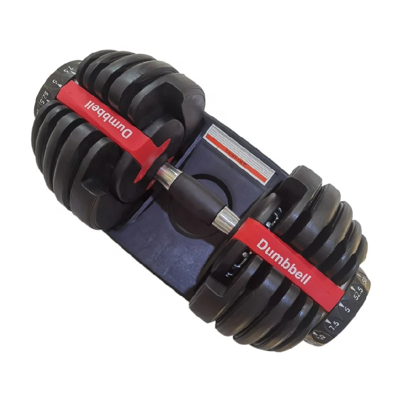 

In stock 24kg 40kg 52.5lbs 90lbs portable colorful multi-function adjustable dumbbell set, Custom color