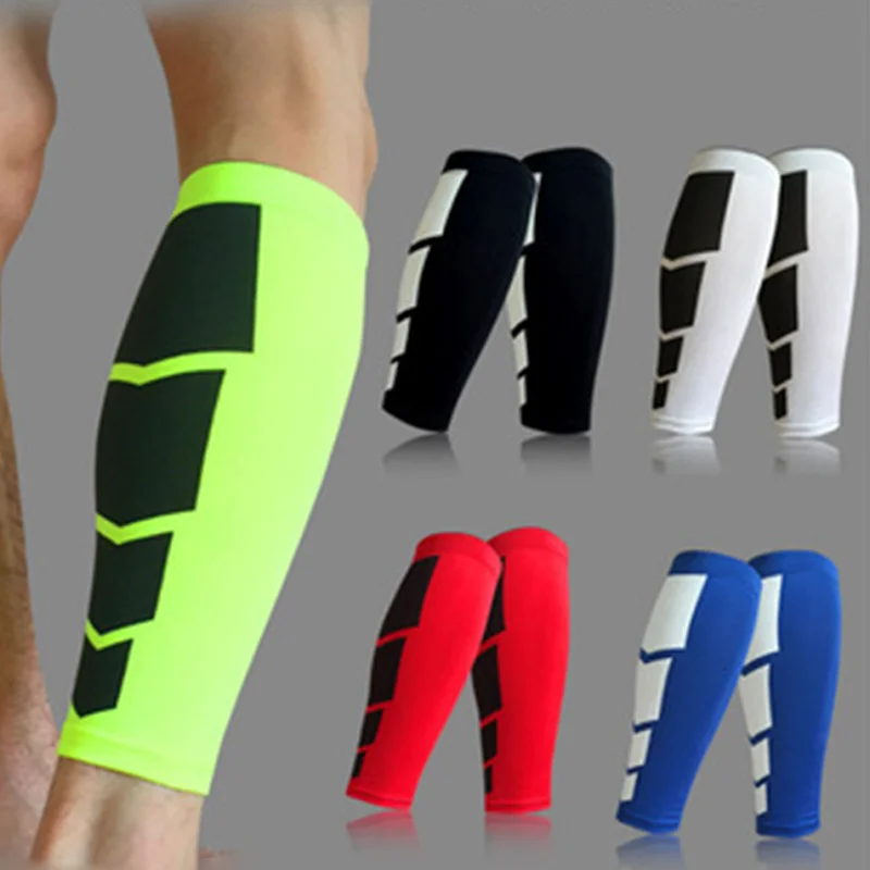 

Hot Sale Professional Sports Gradient Compression Soft Calf Protector Knee Pads with Elastic Compression for Who Loves Sports, Black/fluorescent green/blue/red/white
