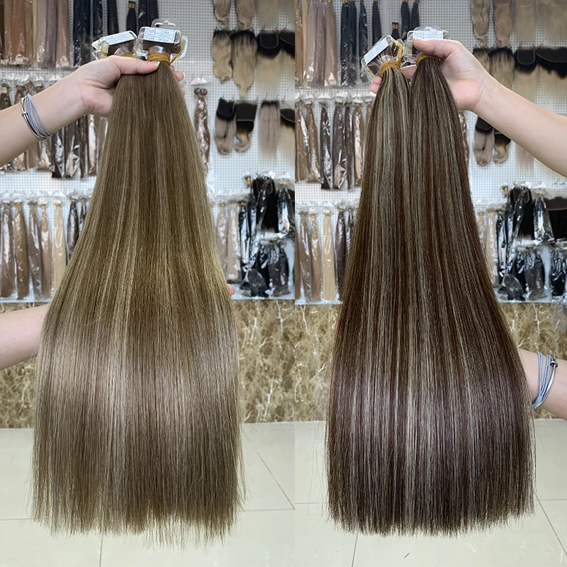 

Beauty girl Best Quality European Balayage Double Drawn Hair Weft / Ash Russian Remy Ponytail tape Human Hair Blonde, #1b,#2,#4,#6,#8,#10,#24,#27,#30,#33,#60,#613,#99j
