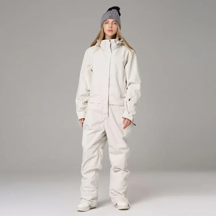 

Wholesale Winter Outdoor Sports One Piece Ski Suit Waterproof Windproof Fashion Women Ski Suit, Customized colors
