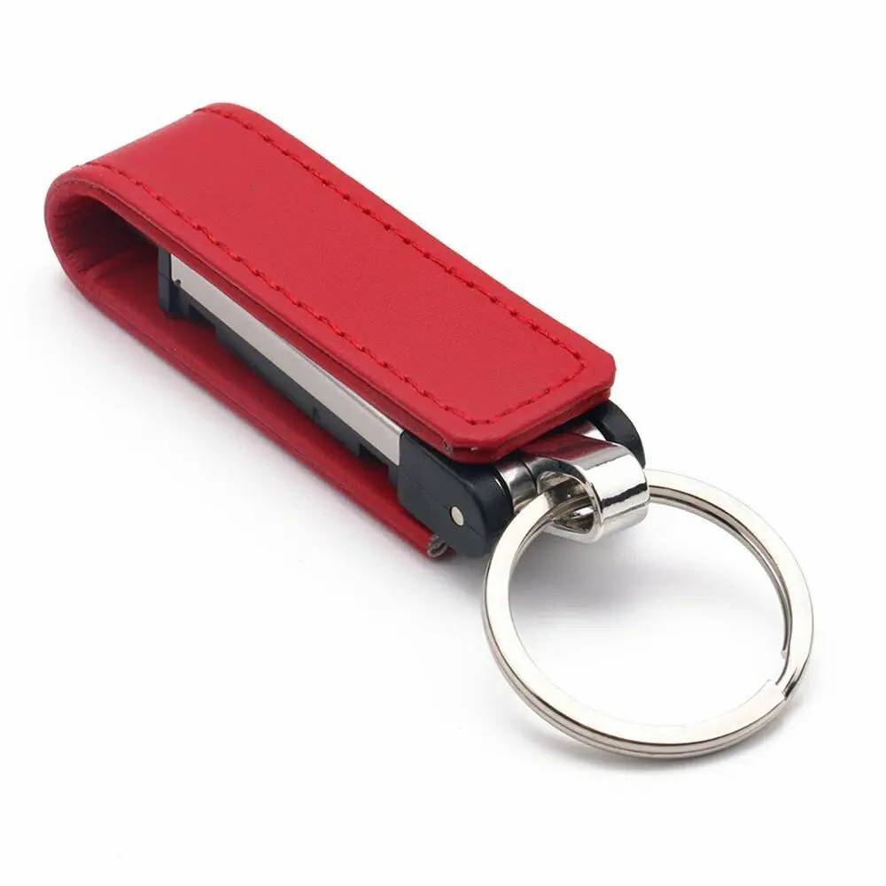 

USB Flash Drive factory custom creative leather printable logo car music storage memory stick 128gb