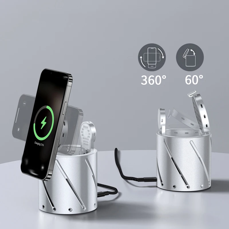 

Free Shipping Dropshipping Products Wireless Charging Station 15w Fast 3 In 1 Qi Wireless Charger For Iphone For Airpods