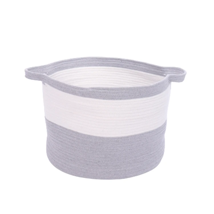

2021 new design various size portable durable big capacity cotton rope storage basket