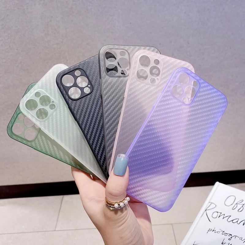

ultra thin colorful pp carbon fiber cell phone case for iphone 12 13 pro max, for iphone 11 pro very slim case