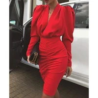 

Red Carpet Women Long Sleeve Bodycon Party Evening Party Dress