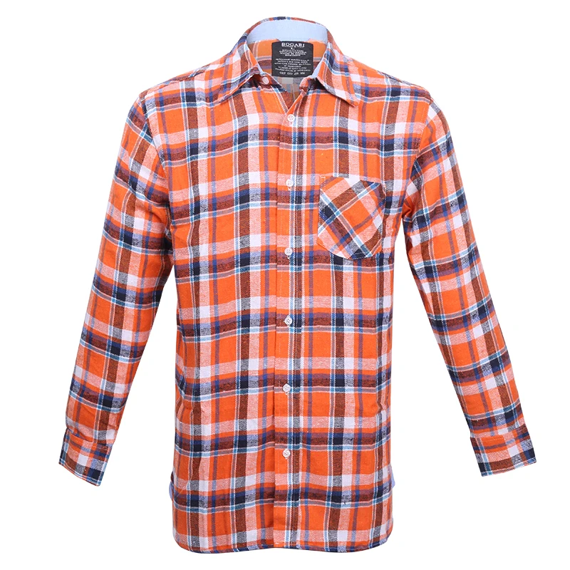 

2021 limited time discount Cheap Price Sale Mens Cotton Polyester Plaid Shirts Casual Long Sleeve Plaid Shirts